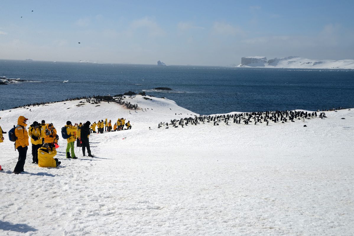 13C Tourists And Penguins On Aitcho Barrientos Island In South Shetland Islands On Quark Expeditions Antarctica Cruise